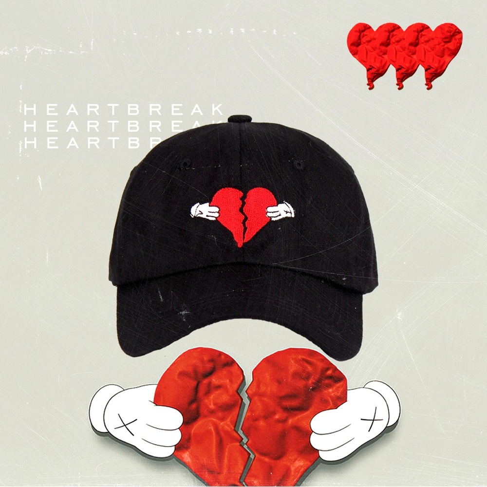 Kanye West-style “Heartbreak” uni retro dad hat M/L